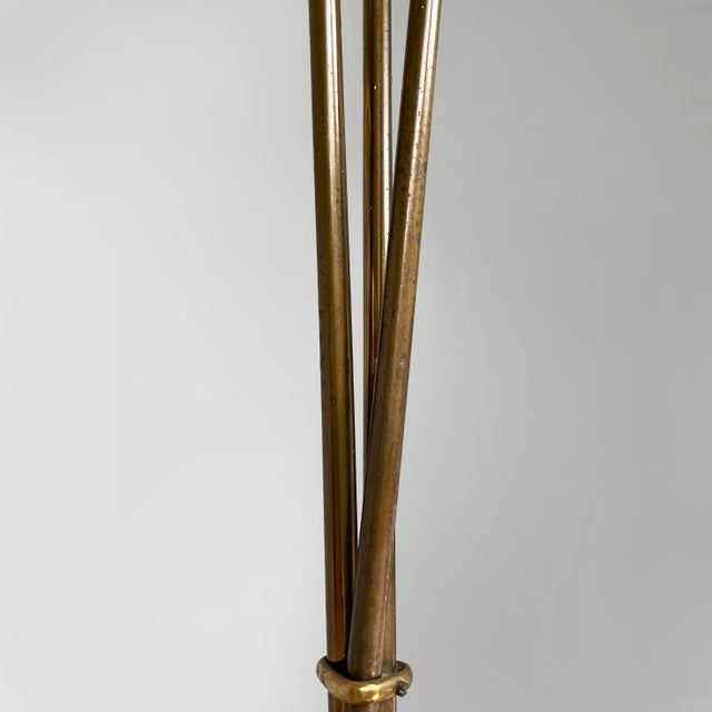 Mid-Century Modern Italian Chandelier in Glass and Brass, 1950s For Sale - Image 16 of 18