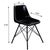 Contemporary Inland Leather Side Chair, Black For Sale - Image 3 of 8