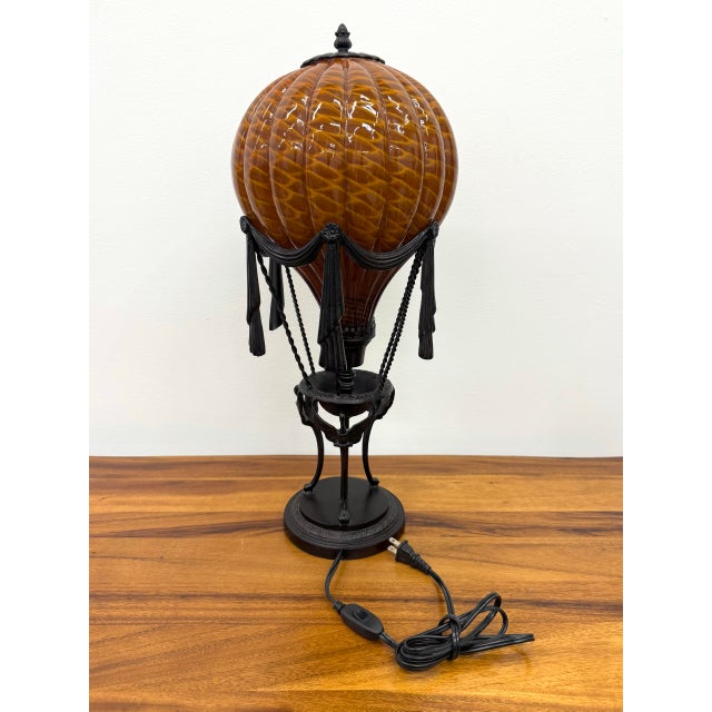 Mid 20th Century Vintage Maitland Smith Hot Air Balloon Lamp For Sale - Image 5 of 6