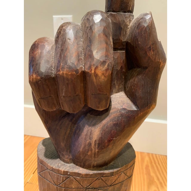 1960s Carved Wood Hand Sculpture Chairish
