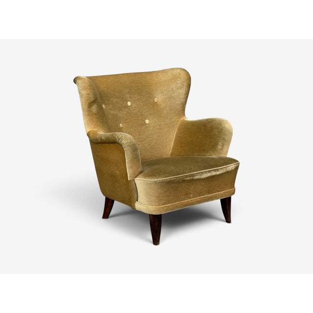 Ilmari Lappalainen, Lounge Chairs, Beech, Velvet, Finland, 1950s For Sale In New York - Image 6 of 12