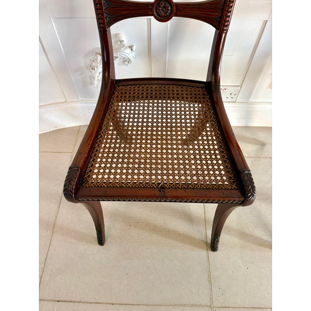 Blue Antique Regency Dining Chairs, 1830s, Set of 6 For Sale - Image 8 of 15