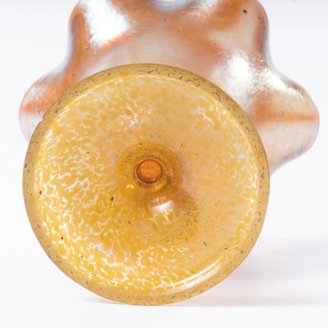 Gold 1920s Loetz Candia Papillon Vase, Czechoslovakia For Sale - Image 8 of 9