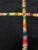 Traditional 1940s Vintage Guatemalan Indigo Cotton Corte Textile With Rainbow Randa For Sale - Image 3 of 3