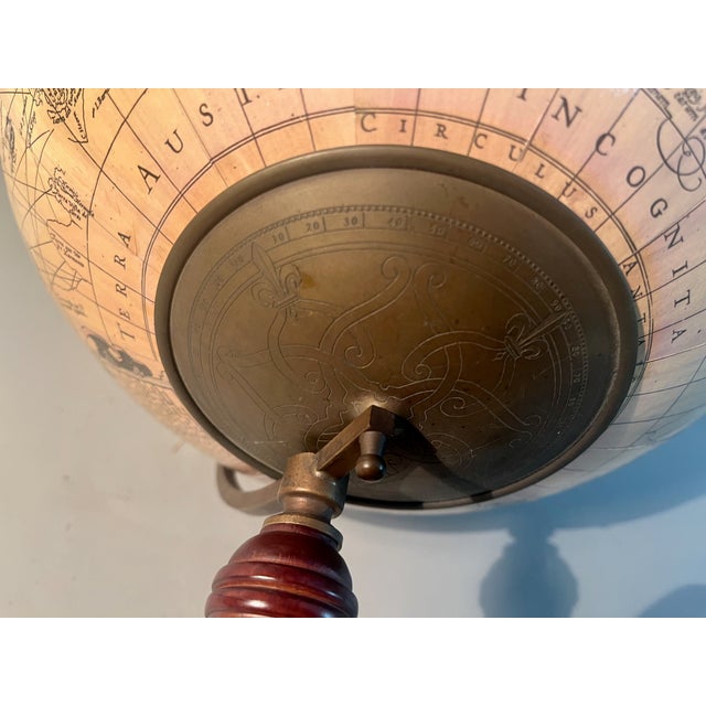 17th Century Replica World Globe Jodocus Hondius Style on Stand With Illustrations For Sale - Image 4 of 14