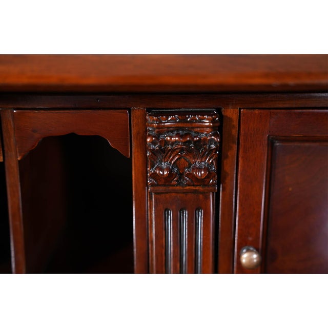 Brown Niagara Furniture Large Mahogany Secretary Desk For Sale - Image 8 of 13