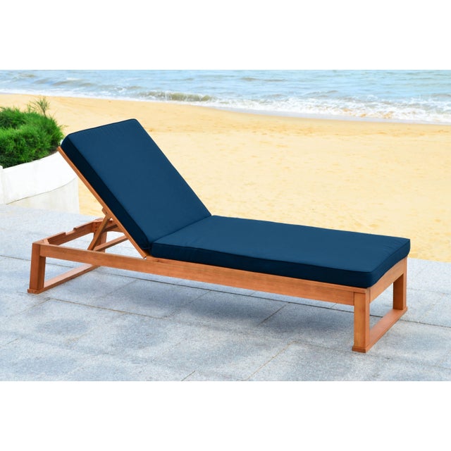 Contemporary Sunlounger in Natural & Navy For Sale In Philadelphia - Image 6 of 7