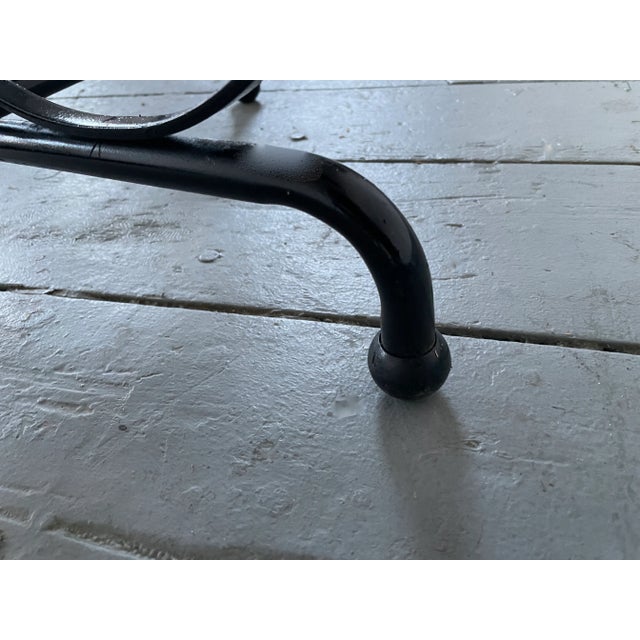 1960s 1960s Spanish Revival Barstools Cushy Brown Bucket Chairs With an Iron Scrolled Base - Set of 2 For Sale - Image 5 of 13