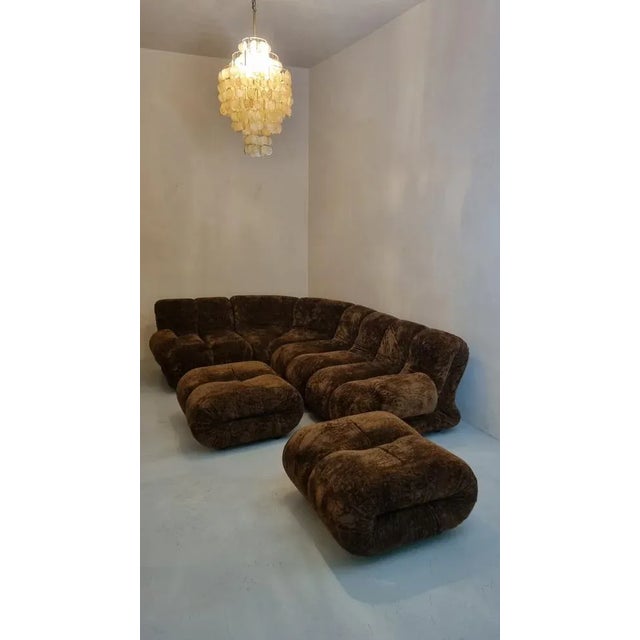 Textile Pagru Modular Sofa by Claudio Vagnoni for 1p Chemical Industry for the 1969 furniture, Set of 6 For Sale - Image 7 of 7