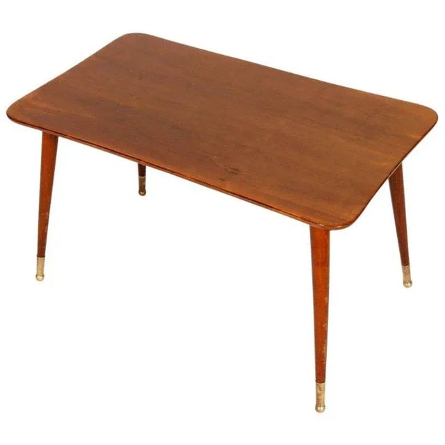Italian Walnut Coffee Table, 1950s For Sale - Image 6 of 6