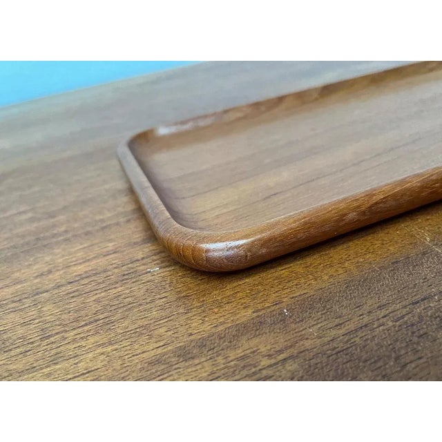 Wood Mid-Century Swedish Teak Tray from Äkta Teak, 1960s For Sale - Image 7 of 13
