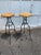 Modern 1990s Postmodern Industrial Barstools - a Pair For Sale - Image 3 of 11