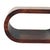 Contemporary Walnut-Finish Mango Wood Curved Coffee Table For Sale - Image 3 of 8