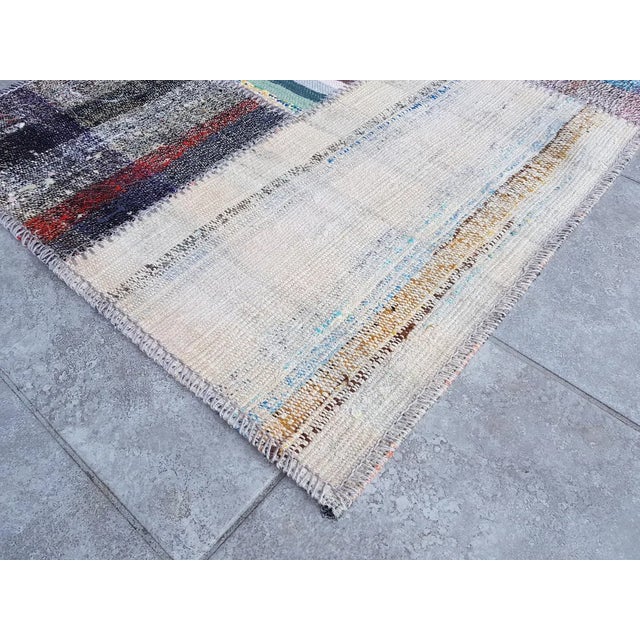 Mid 20th Century Turkish Handknotted Kilim Runner For Sale - Image 4 of 10
