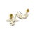 Chanel Chanel Super Rare Star Moon Black Crystal CC Small Piercing Earrings ,2 Pieces For Sale - Image 4 of 4