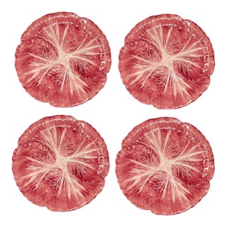 Radicchio Hand-Painted Ceramic Salad Plates, Set of 4 — The Mane Lion, Made in Italy For Sale