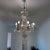 Large Vintage Italian Tole Florentine Macaroni Crystal Chandelier, 1940s For Sale - Image 4 of 14