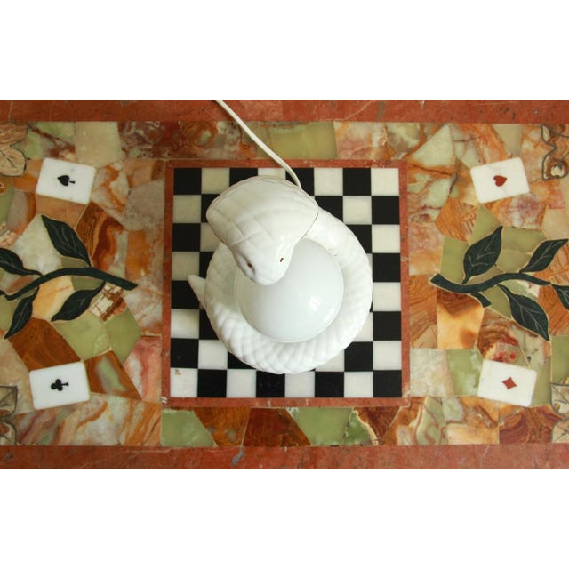 Gold Ceramic and Murano Glass Snake Lamp from Avorin, Italy, 1970s For Sale - Image 8 of 14