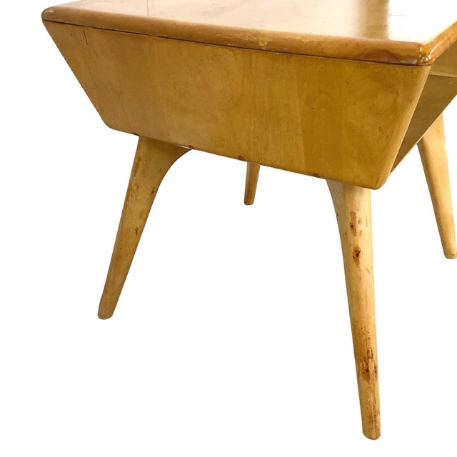 Heywood-Wakefield Solid Birch Encore End Table in Wheat For Sale - Image 9 of 18