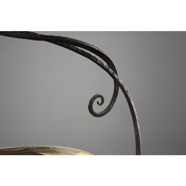 Art Deco Glass and Metal Fruit Bowl, France, 1920s For Sale - Image 9 of 11