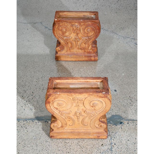 1960s 1960s Mid Century Modern Coffee Table Smoked Glass Cement Sculptural Vintage Brown For Sale - Image 5 of 12