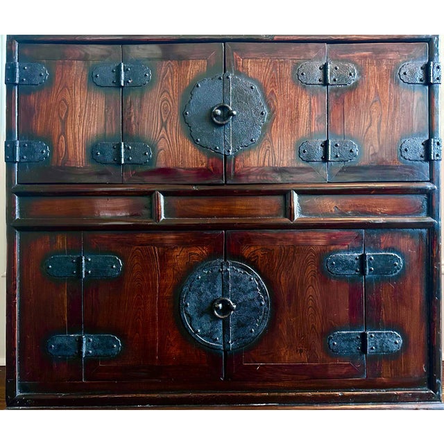 Rare Antique Korean Scholar Two-Level Book Chest Joseon Dynasty For Sale - Image 12 of 12