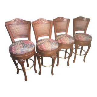 Late 20th Century Swivel Bar Stools - Set of 4 For Sale