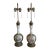 Exquisite, rare antique French Opaline Hand Painted and Gilt Table Lamp set. Each lamp has a different scene: one of an...