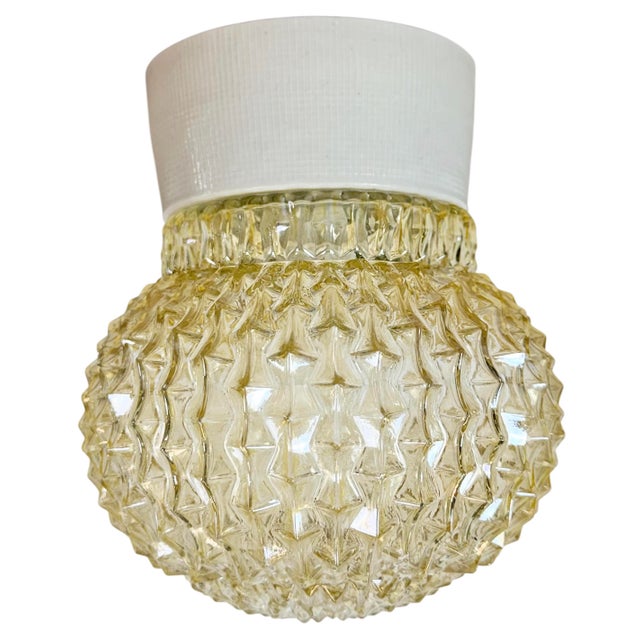 Vintage White Porcelain Ceiling Light, 1970s For Sale - Image 14 of 14