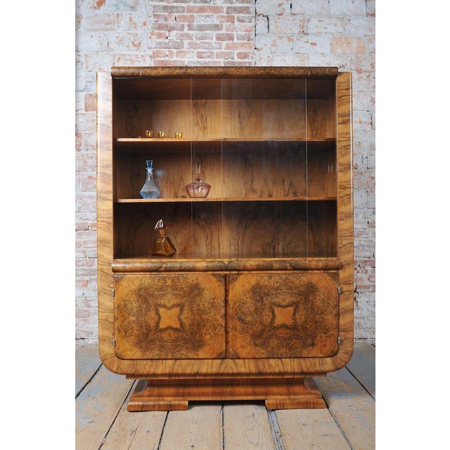 Art Deco Showcase in Walnut by J. Halabala for Up Závody, Czech, 1920s For Sale - Image 11 of 18