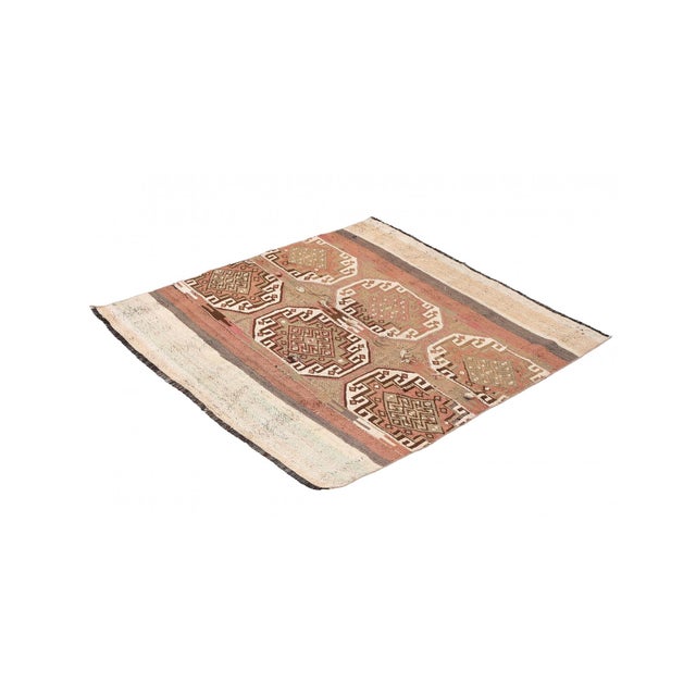 Handwoven vintage decorative kilim rug from Marash region of Turkey. Approximately 50-60 years old. In good condition....
