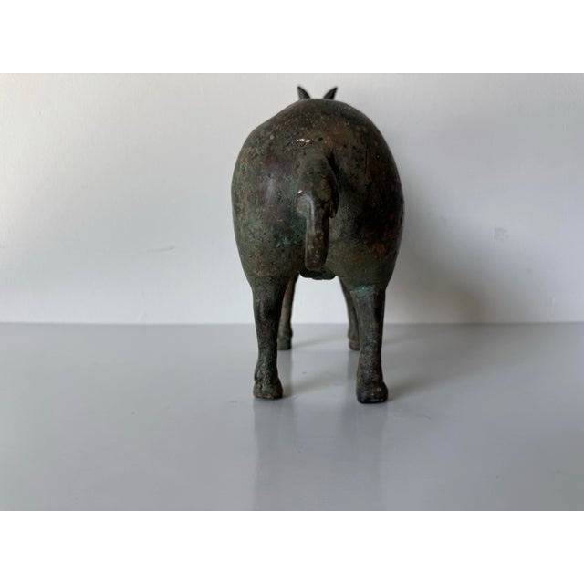Vintage Bronze Horse Sculpture With Aged Verdigris Patina/Sold For Sale In Miami - Image 6 of 11