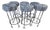 6 Rachel Donath Counter Stools - Reupholstered W. Kelly Wearstler Fabric For Sale