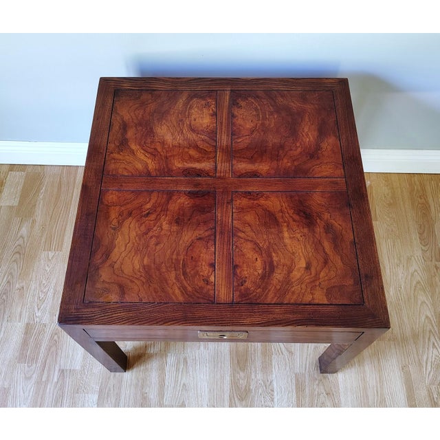 Henredon 1980s Campaign End Table by Henredon For Sale - Image 4 of 10