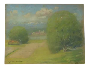 Mid 20th Century Landscape Pastel Drawing by Robert Alexander Graham