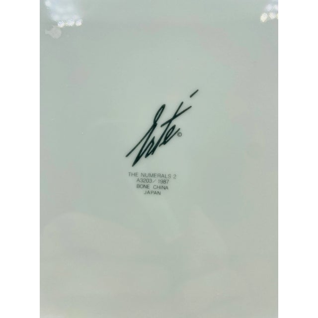 1980s Vintage Erté Bone China the Numerals Collection "2" Plate For Sale - Image 5 of 8