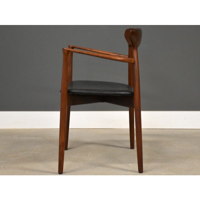 Mid-Century Modern 1960s Solid Teak Danish Arm Chair by Harry Ostergaard For Sale - Image 3 of 11
