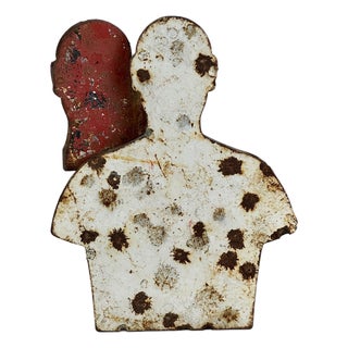 Rare Vintage Heavy Gauge Human Torso Gallery Shooting Target With Swinging Head For Sale