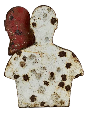 Rare Vintage Heavy Gauge Human Torso Gallery Shooting Target With Swinging Head