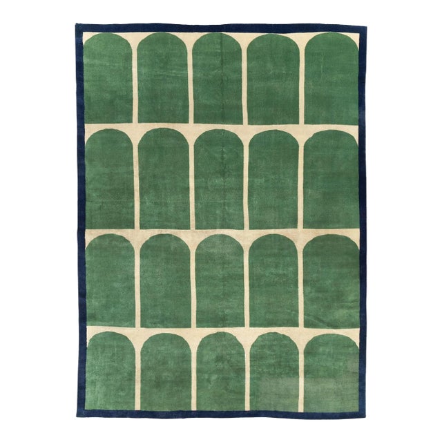 Galerie Shabab Collection Mid-20th Century Turkish Art Deco Style Room Size Rug For Sale