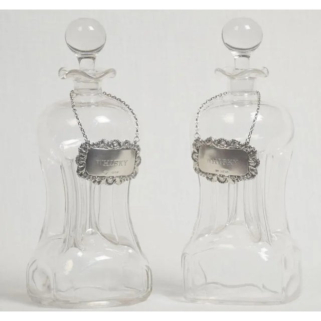 Glass Decanters with Stoppers, 1890s, Set of 2 For Sale - Image 5 of 6