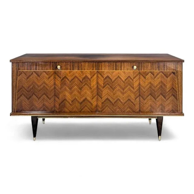 Sideboard in Varnished Rosewood Marquetry For Sale - Image 10 of 10