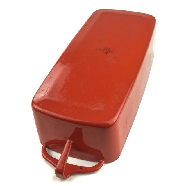Red Vintage Dansk Red Enamel Loaf Pan France For Sale - Image 8 of 12