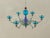 Postmodern Postmodern Blue Chandelier, 1980s For Sale - Image 3 of 14