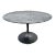 Round Pedestal Black Parquet Dining Table For Sale