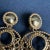 Vintage Gold Tone Filigree Earrings Clip-on Dangle Drop 90s Statement Jewelry For Sale - Image 4 of 9