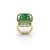Art Deco 2 Carat Certified Colombian Emerald Cocktail Ring With Emerald Double Halo and Diamond Base sz6.5 For Sale - Image 3 of 5