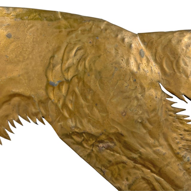 Vintage Hammered Brass English Setter Weathervane For Sale - Image 11 of 14
