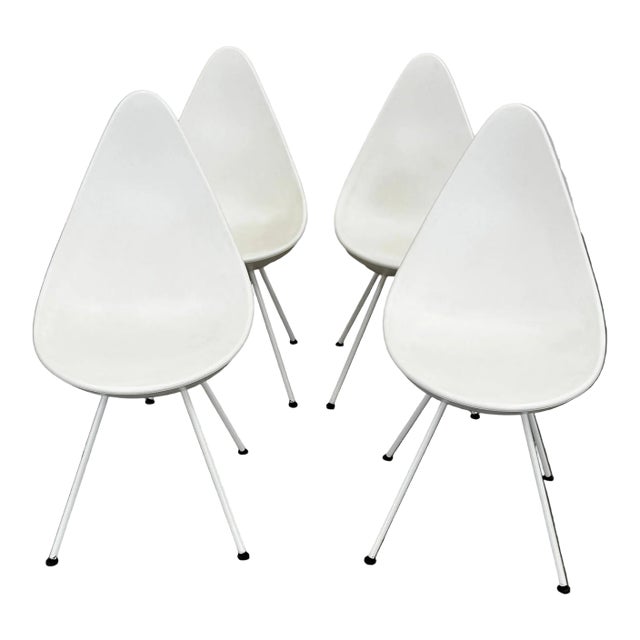 Fritz Hansen Drop Chair Set of 4 For Sale