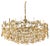 Large Gilt Brass and Crystal Chandelier from Palwa, Germany, 1970s For Sale
